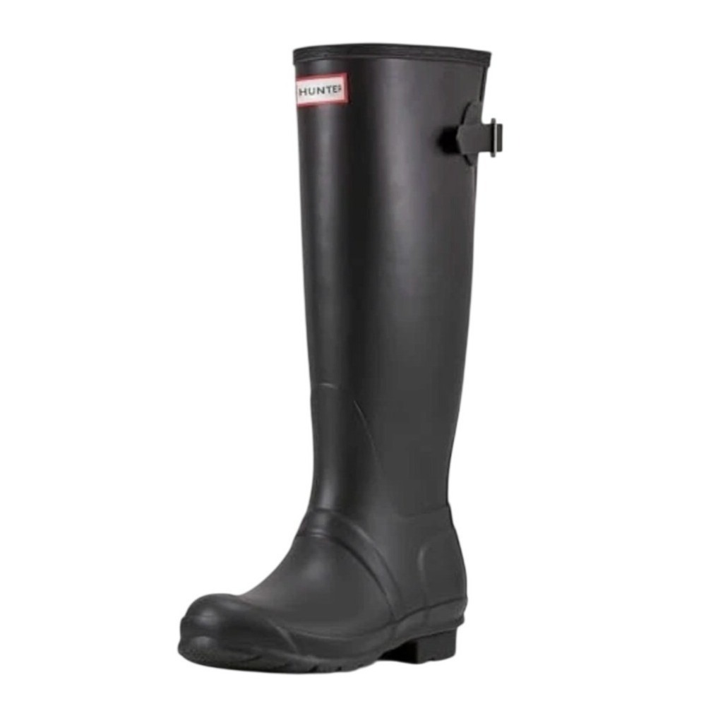 Hunter Women's Original Tall Back Adjustable Rain Boot Size 8 Black